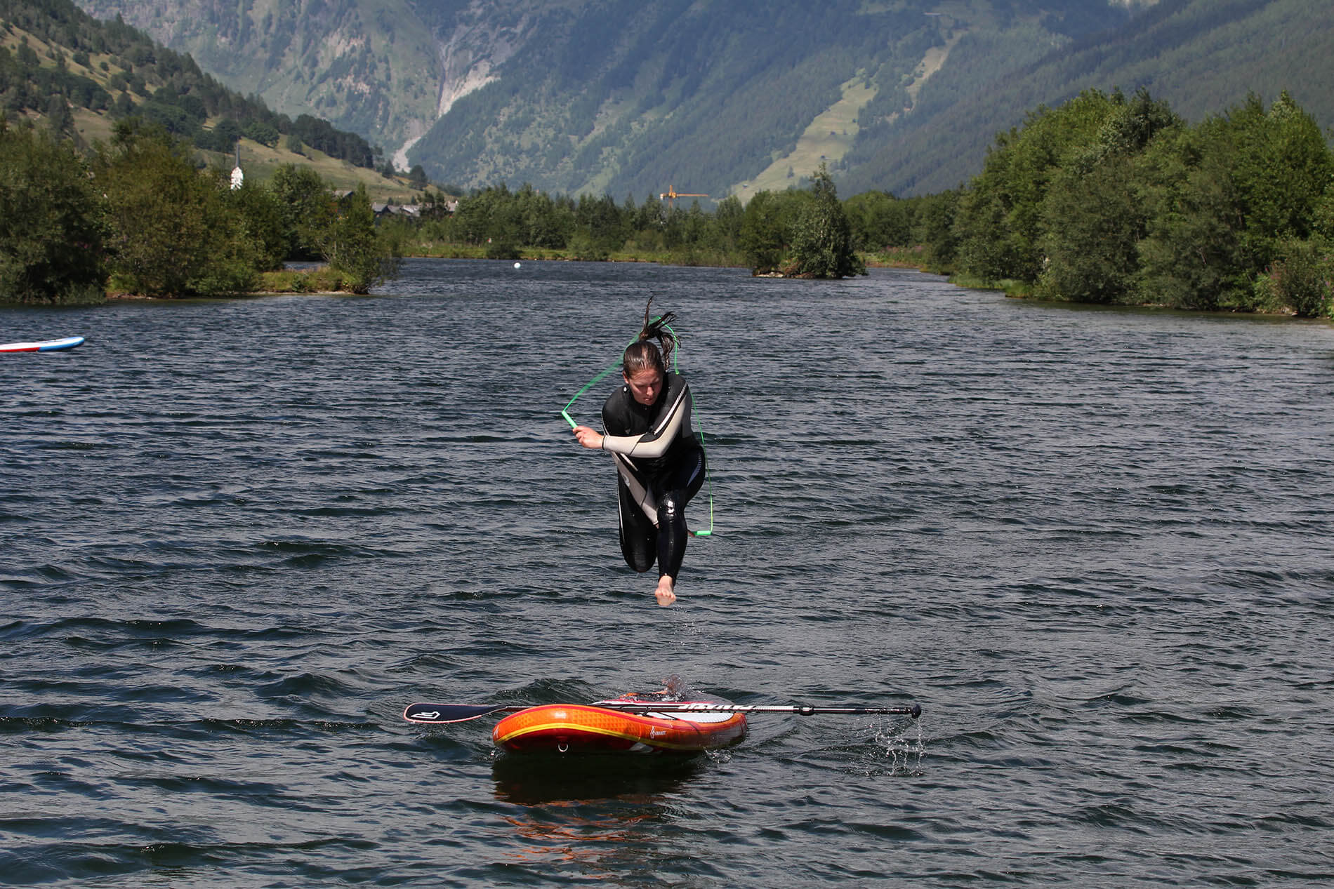 Sandra auf SUP